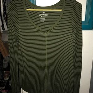 American Eagle Soft and Sexy Long sleeve waffle